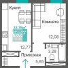 Квартира, 1 комн., пл. 34 кв.м., 3/9 эт.,  код: 461824